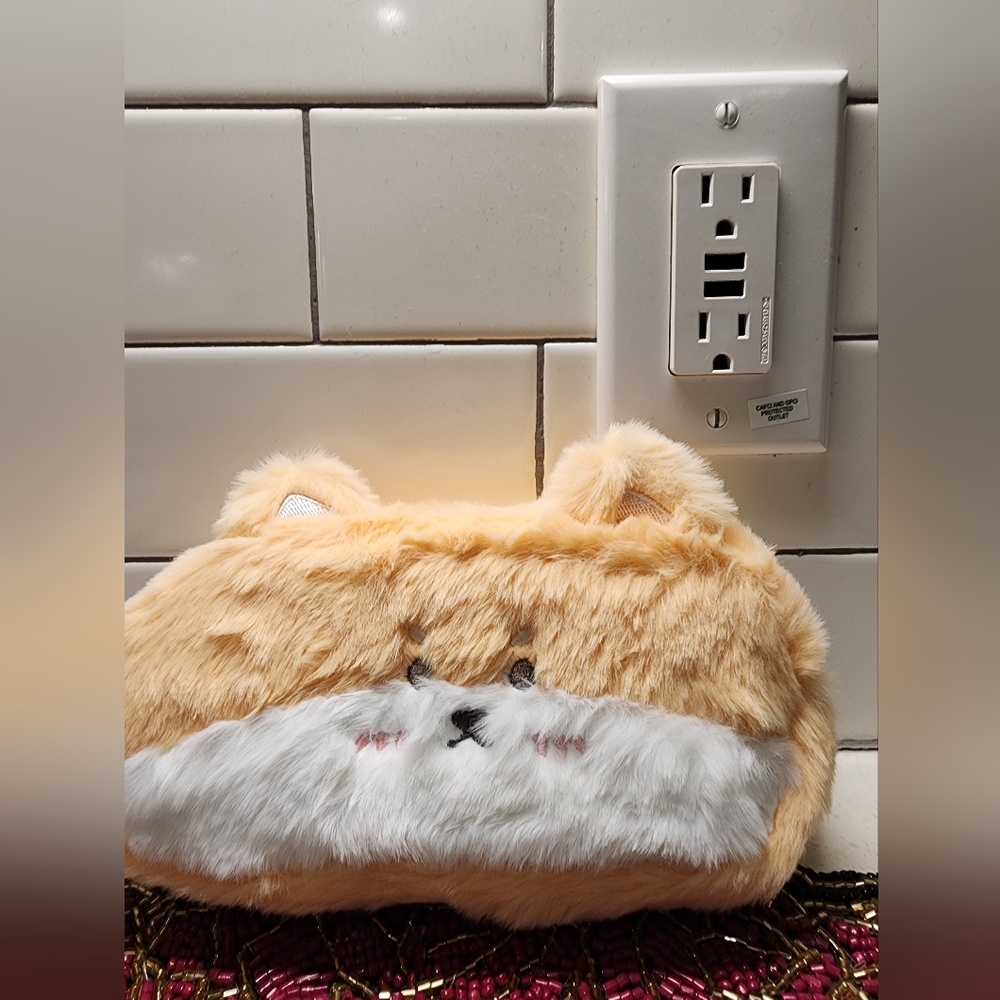 Plush pencil pouch
